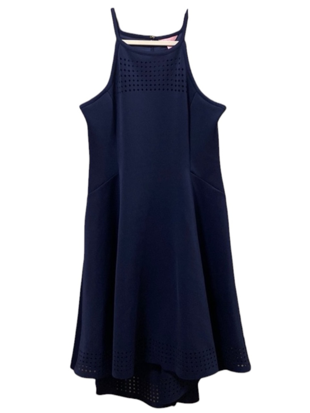 LILLY PULITZER Aurelie Midi Navy Laser-Cut Fit & Flare Dress Size XS -- LUXURY!! - Picture 4 of 11